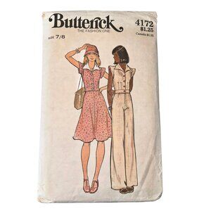 Butterick The Fashion One Sewing Pattern Dress Only Size 7/8